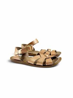 Salt Water Sandals by Hoy Girls Original Leather Sandals Rose Gold Size 11